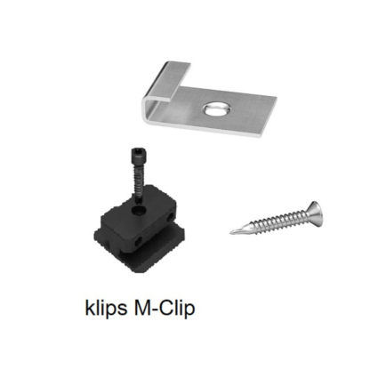 Zestaw montażowy M-Clip Timberness - mały - system do łączenia desek kompozytowych do legarów