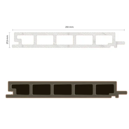 Deska elewacyjna kompozytowa Legro Natural FS 21 Teak - 3,6 m